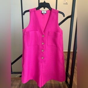 Tuckernuck Hot Pink Textured Myla Romper